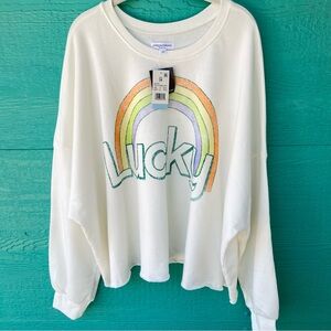 LUCKY ST. PATTY’S DAY RAINBOW SWEATSHIRT SIZE 3X NWT 🍀🍀
